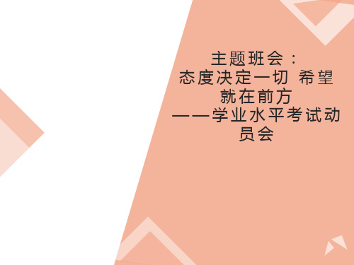 学业水平动员主题班会