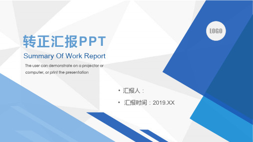 设计师试用期实习转正总结PPT