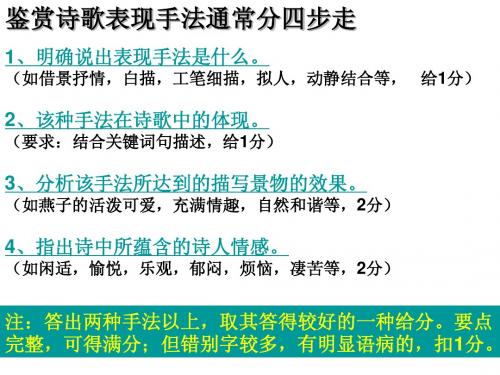 天津卷2010年高考语文复习课件系列(17)古代诗歌鉴赏(表达技巧)部分ppt