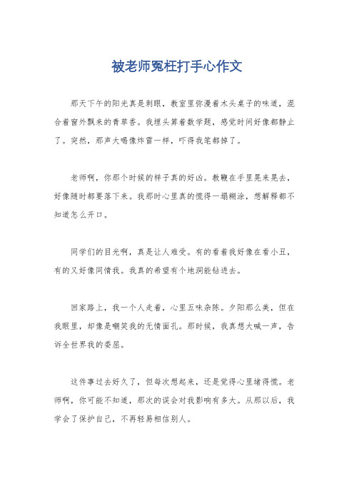 被老师冤枉打手心作文