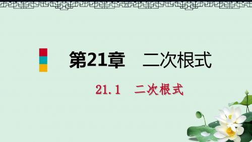 秋九年级数学上册第21章二次根式21.1二次根式1二次根式课件新版华东师大版