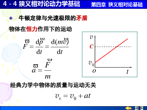 4-4 狭义相对论动力学基础