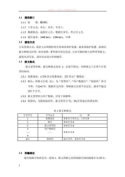 qjz-400磁力启动器通讯规约090123