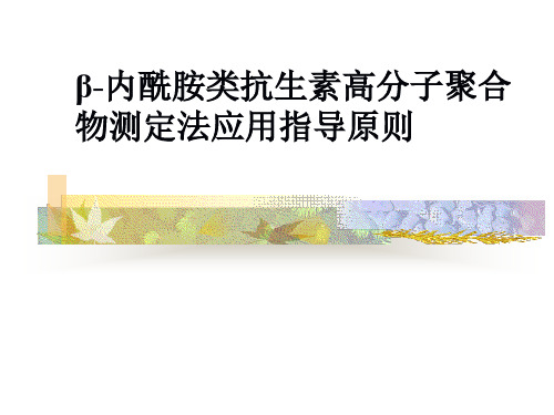 β-内酰胺类抗生素高分子聚合物测定法应用指导原则