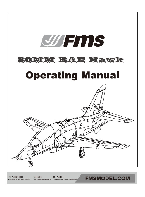 FMS 80MM BAE Hawk 飞机模型用户手册说明书