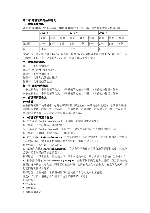 2012年中级经济师工商管理学习笔记第三章