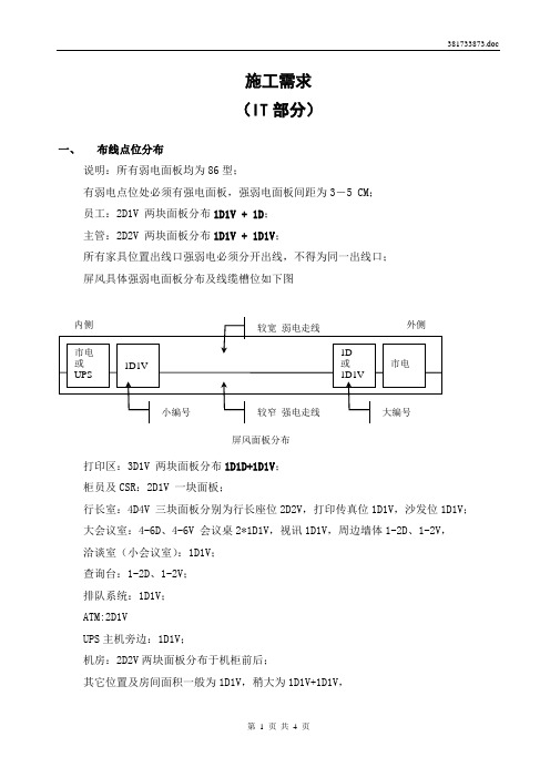 强弱电施工要求