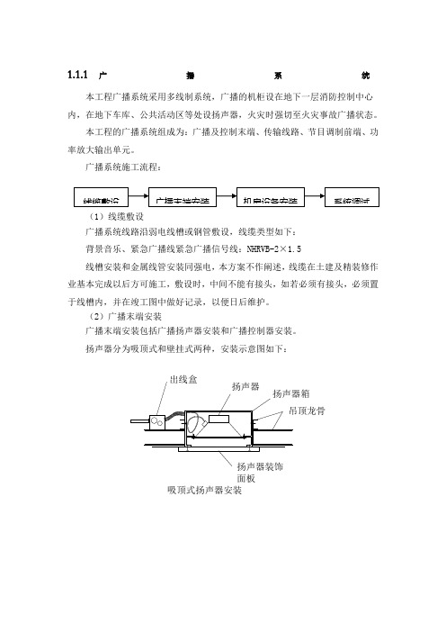 广播系统施工技术方案