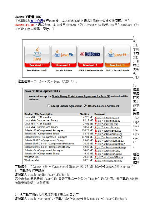 Ubuntu下配置JDK7环境