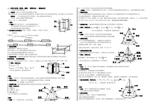 新课标人教A版高中数学总复习必修二第一章知识点梳理学案