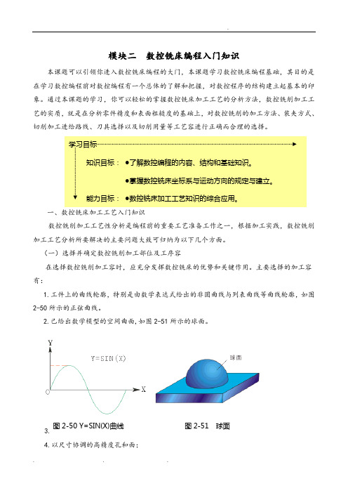 数控铣床编程入门知识