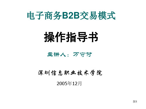 电子商务B2B交易模式演示教学