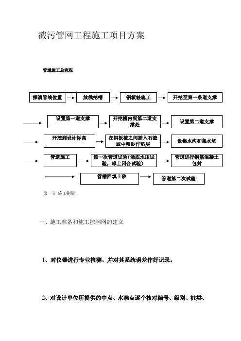 截污管网工程施工项目方案