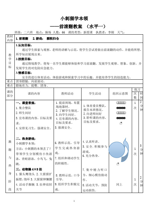 公开课小刺猬学本领