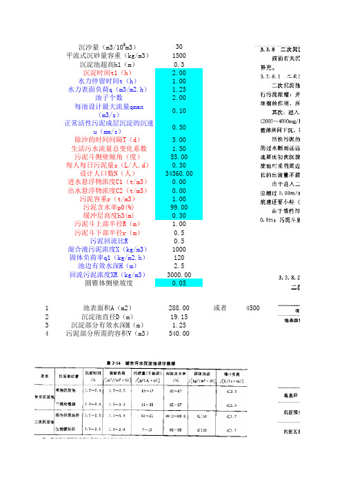 污水处理厂各构筑物计算软件