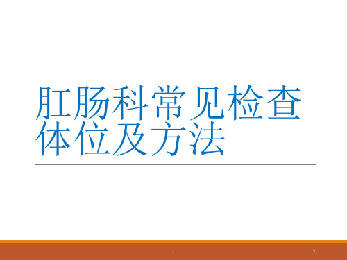 肛肠科常见检查ppt演示课件