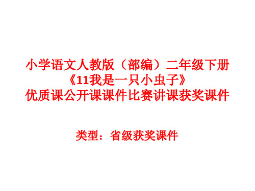 小学语文人教版(部编)二年级下册《11我是一只小虫子》优质课公开课课件比赛讲课获奖课件n012