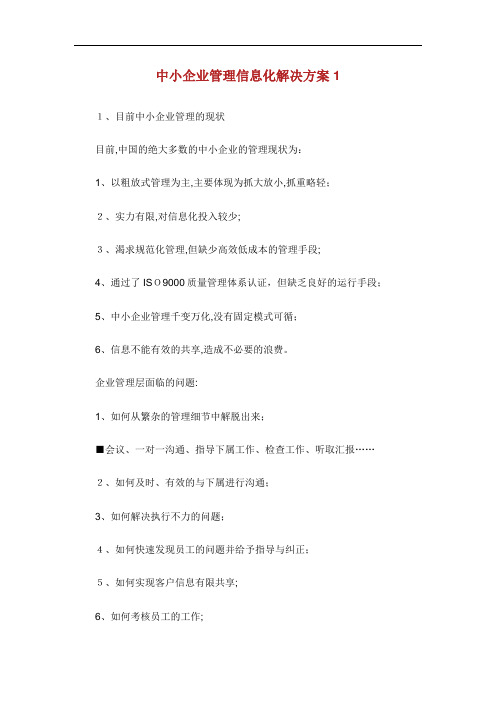 中小企业管理信息化解决方案.doc