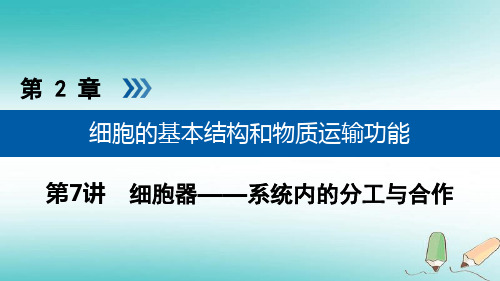 2019版高考生物大一轮复习第7讲细胞器 系统内的分工与合作优盐件
