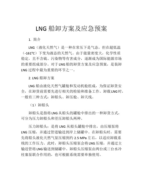 LNG船卸方案及应急预案