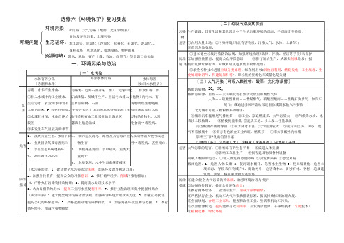 地理选修六《环境保护》教案