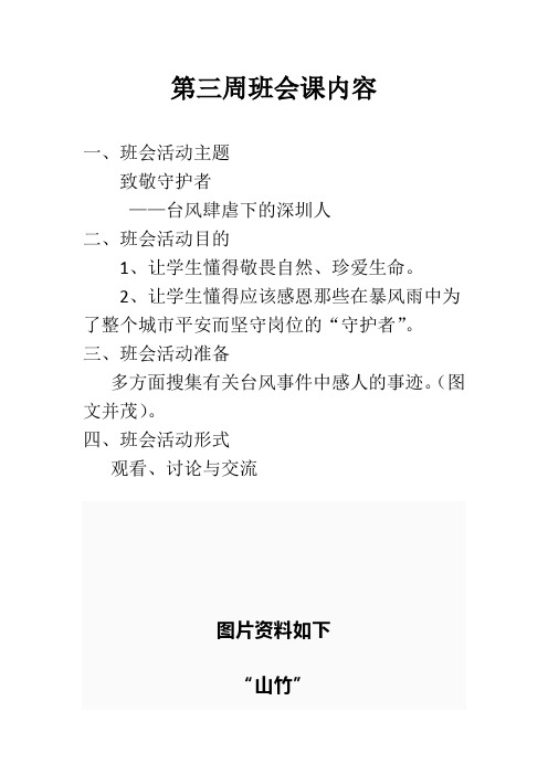 致敬守护者班会课资料