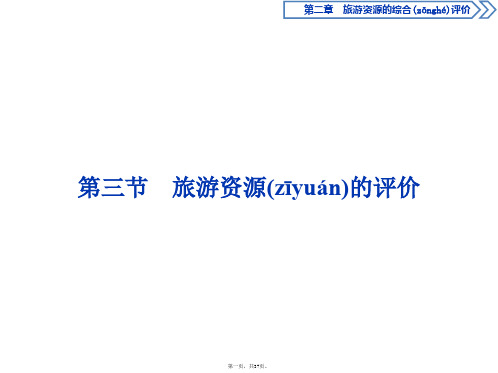 中图版地理选修三新素养同步课件第二章第三节旅游资源的评价