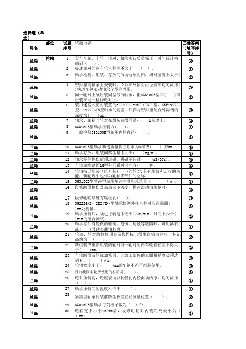 轮轴装修工100题