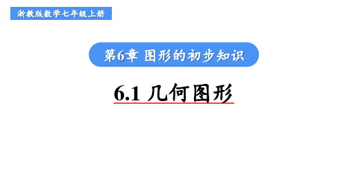 浙教版数学七年级上册课时巩固《6.1 几何图形》