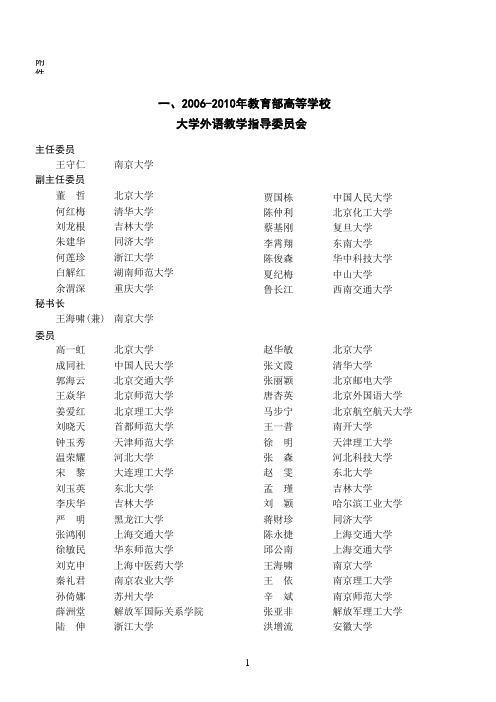 教育部高等学校历史学学科教学指导委员会委员