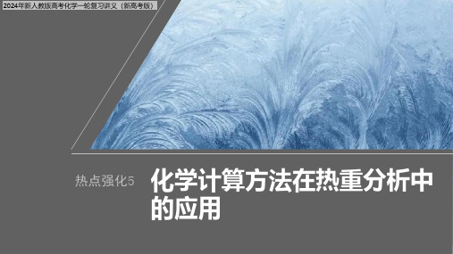 2024年新人教版高考化学一轮复习讲义(新高考版)  第2章 强化5 化学计算方法在热重分析中的应用