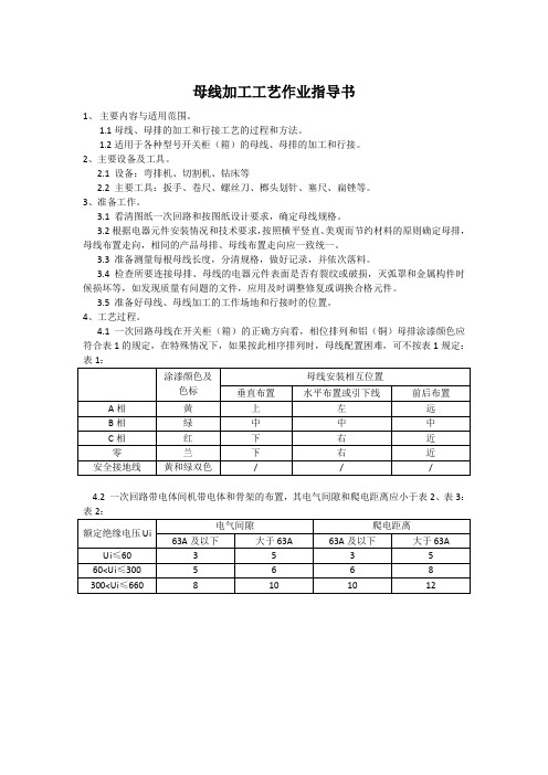 母线槽工艺作业指导书