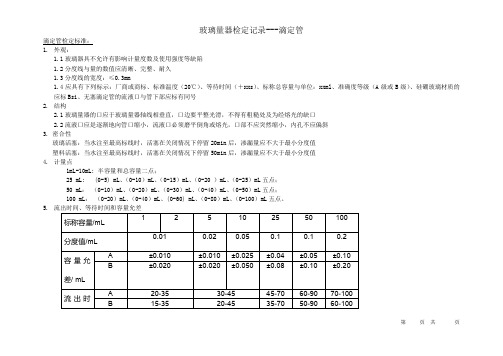 JJG196-2006 玻璃器具检定原始记录-滴定管