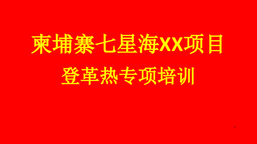 登革热预防治疗安全知识培训ppt课件