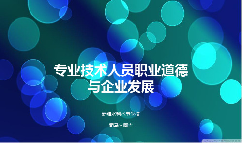 专业技术人员职业道德
