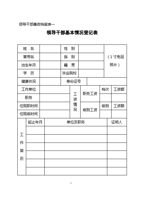 廉政档案