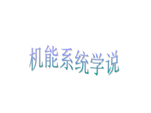 机能系统学说