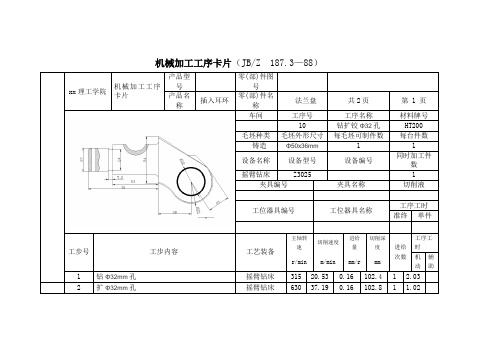 工序卡