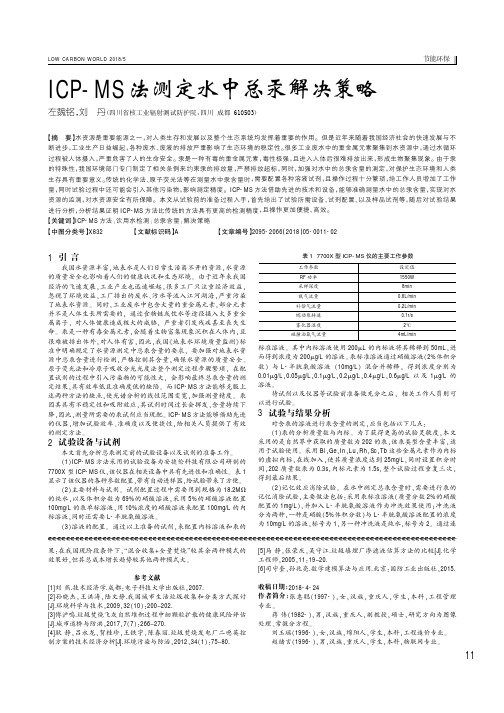 ICP-MS法测定水中总汞解决策略