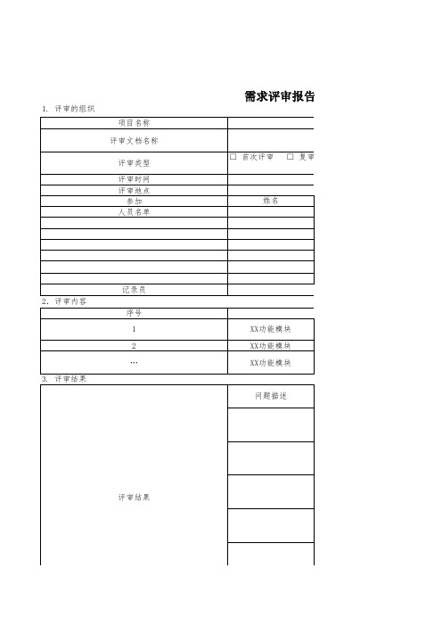 信息化项目需求评审报告