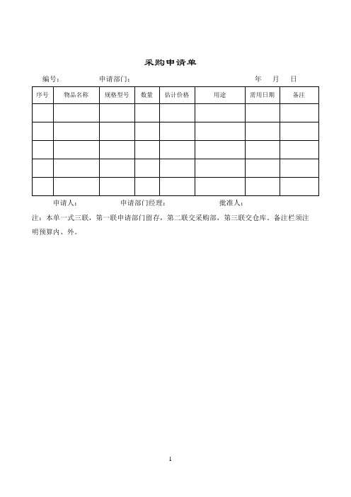 财会—采购表格