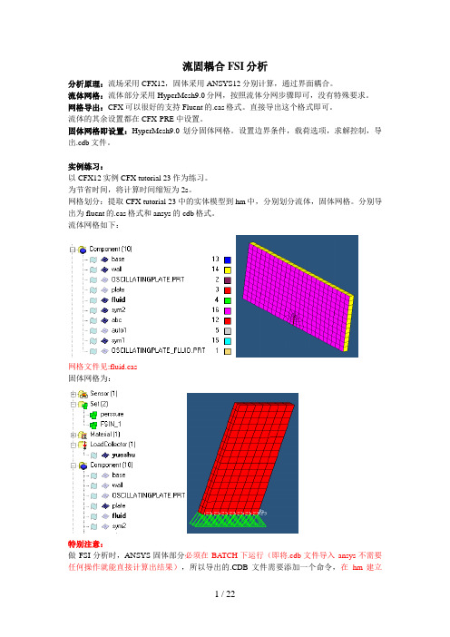 Ansys CFX 流固耦合分析