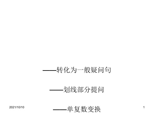 小学四年级英语下册 一般疑问句 特殊疑问句