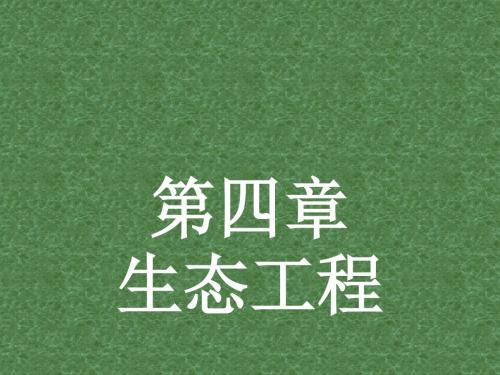 2017-2018学年高中生物 4.1 生态工程及其原理课件 苏教版选修3