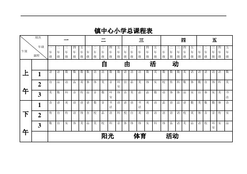 小学总课程表