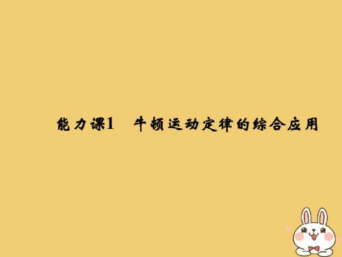 2019版高考物理总复习第三章牛顿运动定律能力课1牛顿运动定律的综合应用课件