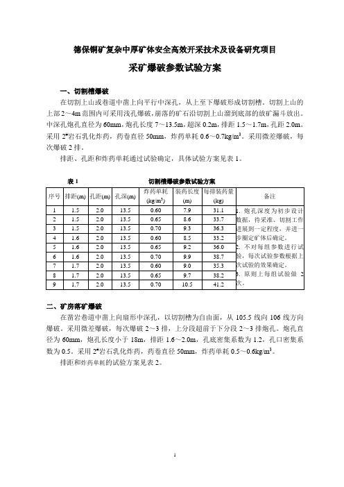 爆破参数设计