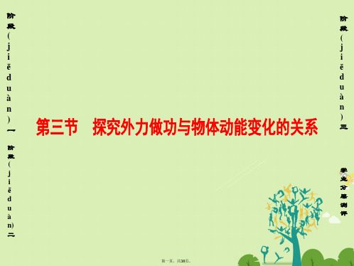 高中物理第4章机械能和能源第3节探究外力做功与物体动能变化的关系课件粤教版必修2