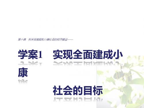高中政治(人教版必修一)配套课件:第四单元 发展社会主义市场经济 第十课 1