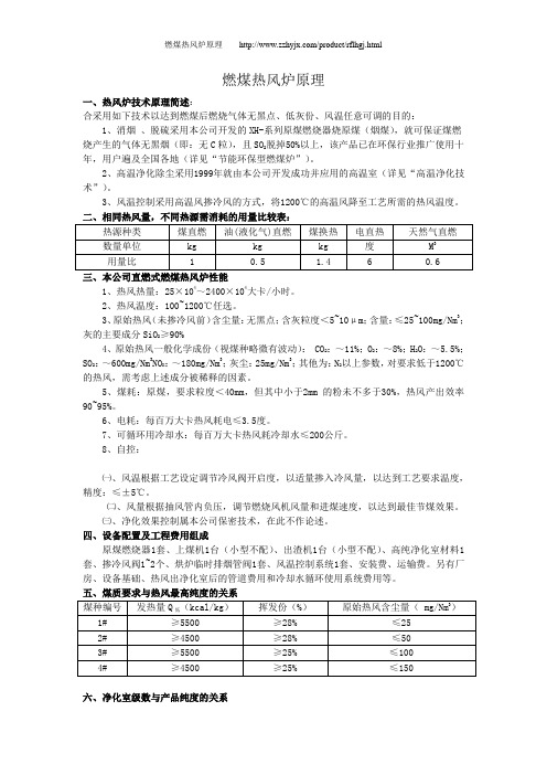 燃煤热风炉原理